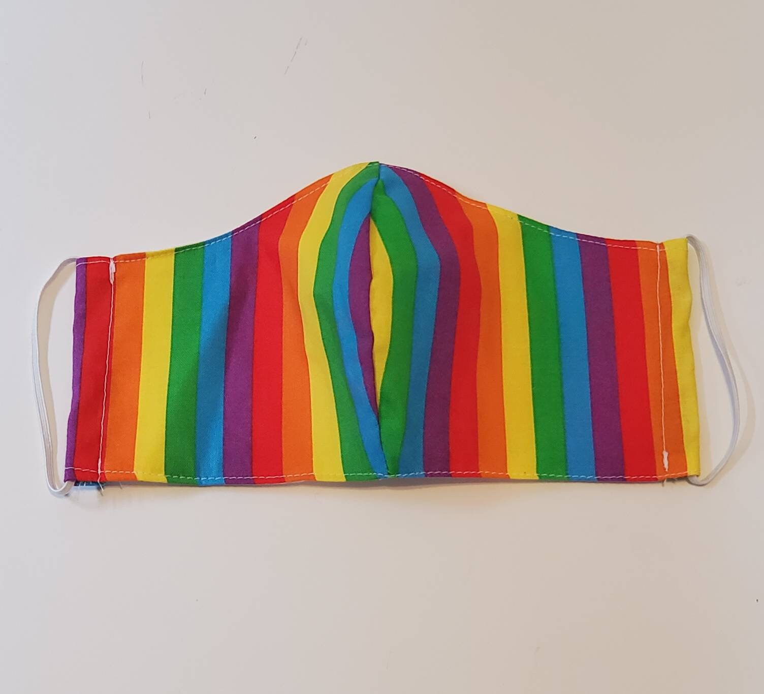 Rainbow Face Mask with Filter Pocket Washable Double Layered Etsy