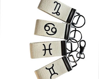 Llavero del zodiaco: llavero de algodón con el signo del horóscopo - Regalo astrológico
