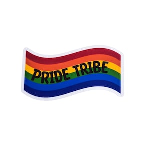 Pride Tribe Rainbow Flag Sticker: Waterproof LGBTQ+ Vinyl Decal