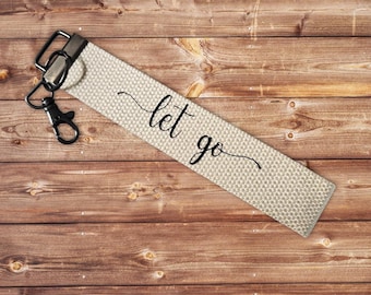 Släpp loss nyckelring armband, ångestlindring, mindfulness-affirmation, helande present till henne
