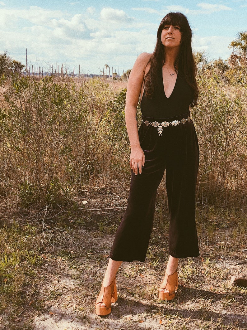Vintage 90s does 70s LT SPORT Aubergine Velvet Cropped Widelegs