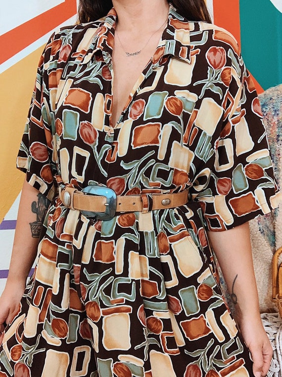 Vintage 80s Plus Size Modular Neutral Short Set