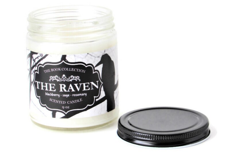 THE RAVEN Candle Edgar Allan Poe Inspired Candle Gothic Etsy
