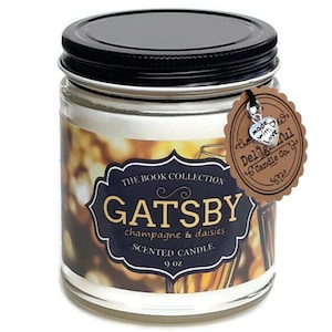 GATSBY Candle - The Great Gatsby | Roaring 20s | Book Lovers Gift | Gatsby & Daisy | Classic Literature | F. Scott Fitzgerald | 9oz