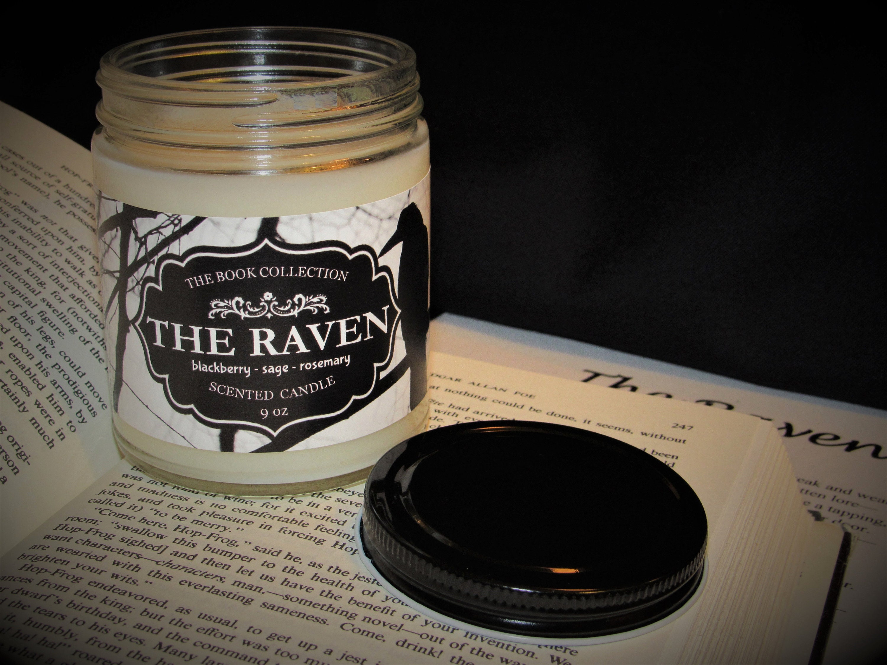 THE RAVEN Candle Edgar Allan Poe Inspired Candle Gothic Etsy