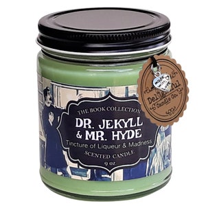 Dr. Jekyll & Mr. Hyde Candle - Robert Louis Stevenson | Horror Candle | Bookish Candle | Literary Candle | Classic Literature Gift | 9oz