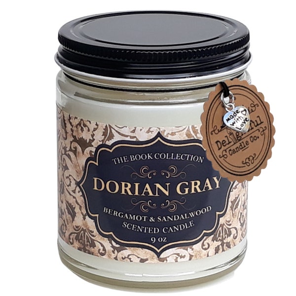 Dorian Gray Candle - The Picture of Dorian Gray Candle | Oscar Wilde Candle | Bookish Candle | Literary Candle | Classic Literature | 9 oz