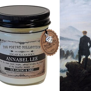 Annabel Lee - Edgar Allan Poe Candle | Poetry Gift | Literary Candle | Poetry Lover Candle