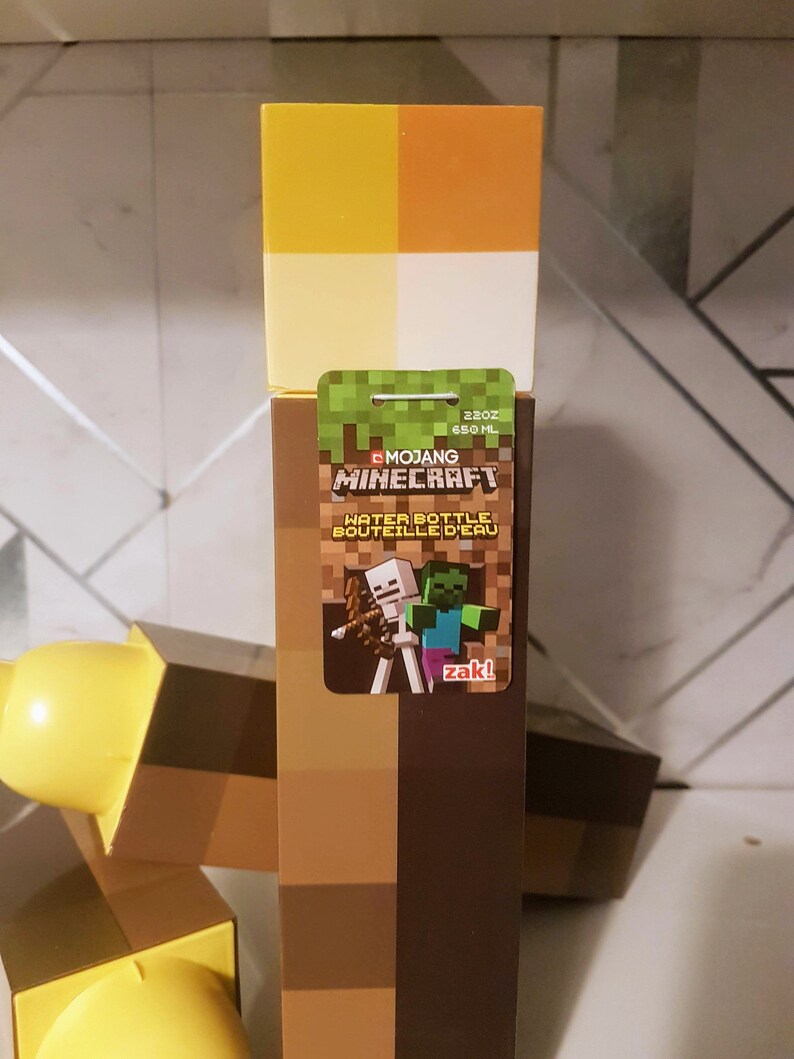 MINECRAFT Torch WATER BOTTLE Etsy UK