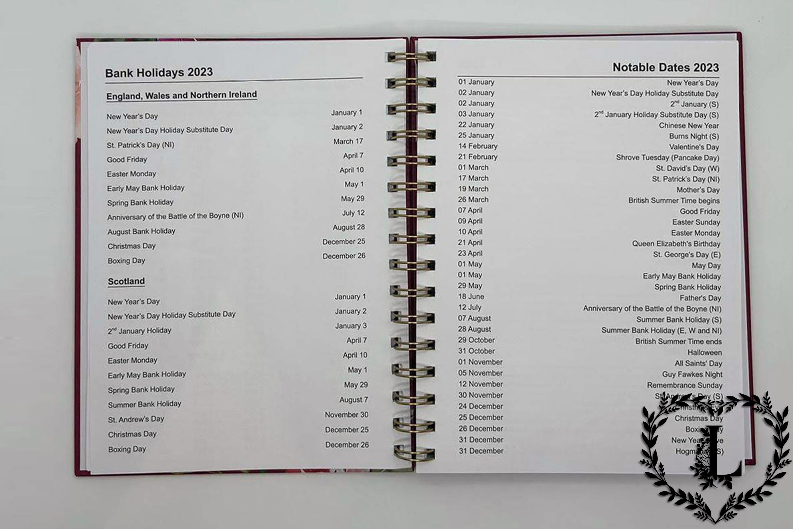 Personalised 2023 Diary Diary Dairy 2023 Diary Planner Etsy UK