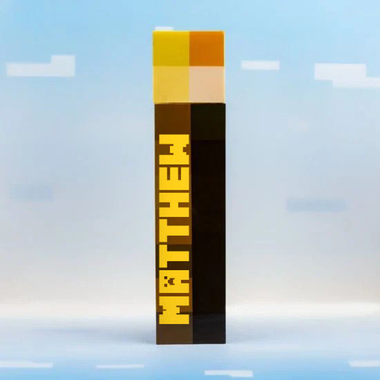 MINECRAFT Torch WATER BOTTLE Etsy UK