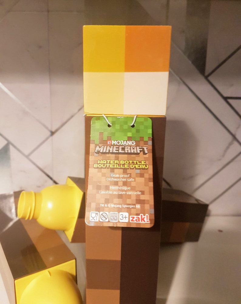 MINECRAFT Torch WATER BOTTLE Etsy UK