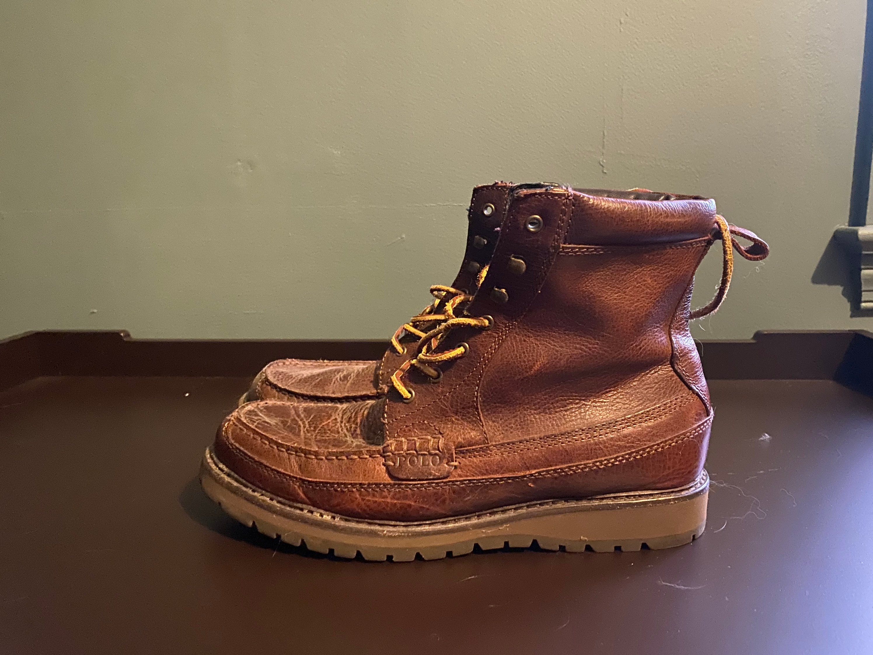 Botas de piel Polo Willingcot para hombre. Tamaño 11. Etsy