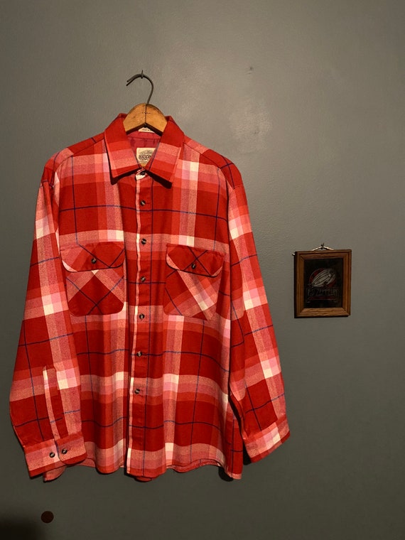 Mens Vintage 80’s Saugatuck Dry goods flannel/wes… - image 1