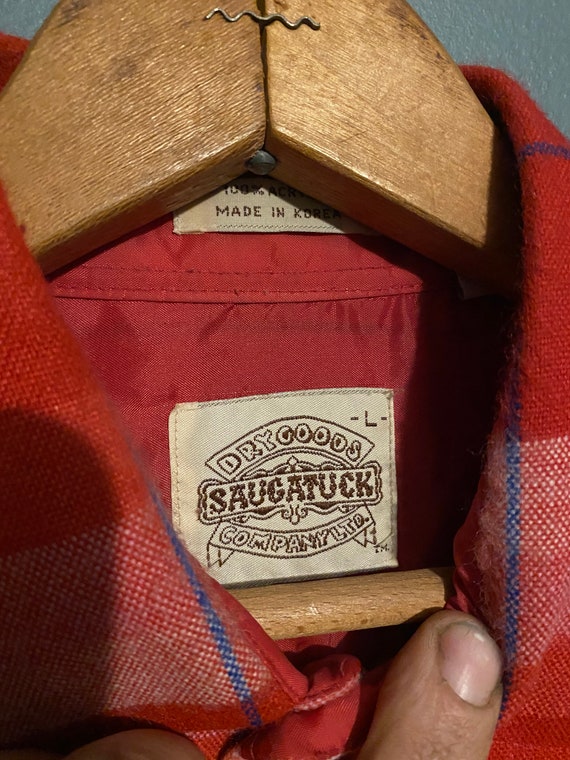 Mens Vintage 80’s Saugatuck Dry goods flannel/wes… - image 4