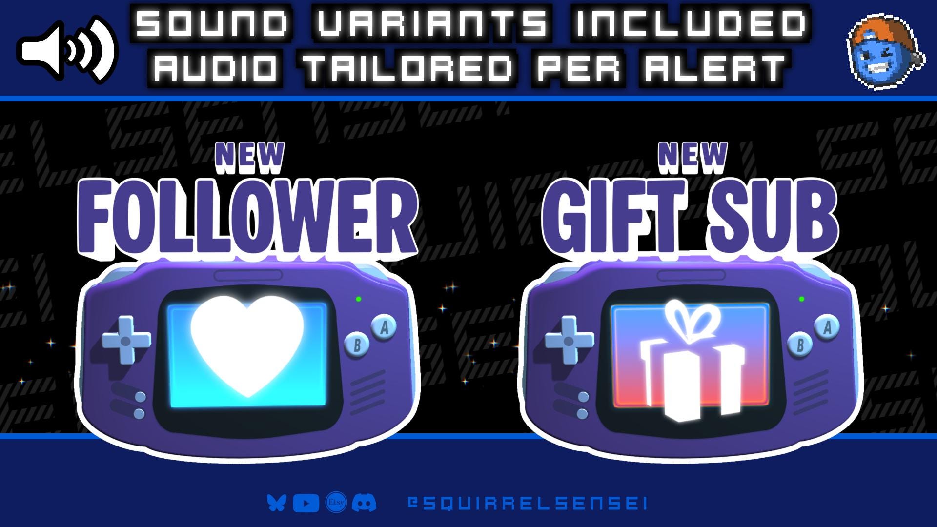 3D GBA Animated Alerts for Twitch Streaming | 60 FPS WEBM | Audio ...