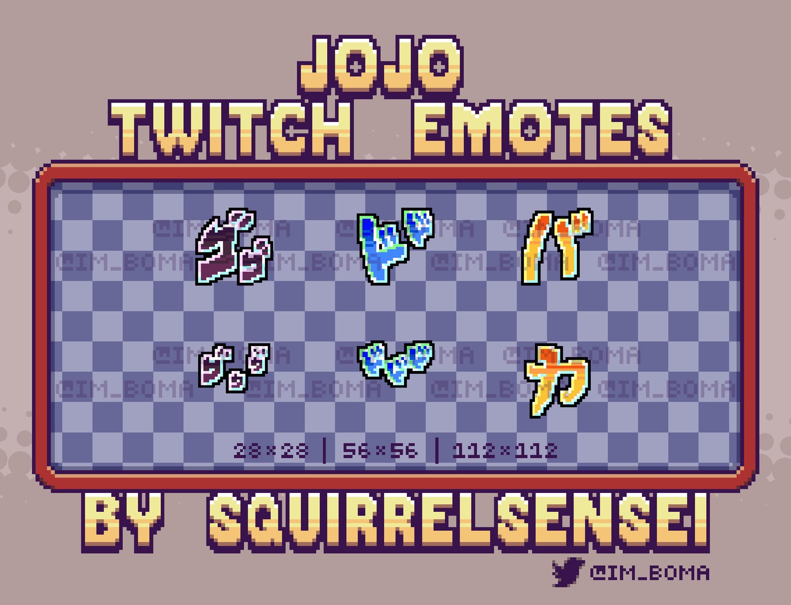6 Jojo Emotes for Twitch Streaming and Discord/youtube Channels