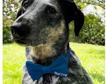 Personalized Wedding Dog Bow Tie-Dog Wedding Attire-Best Boy Dog Bow Tie-Best Dog Bow Tie-Ring Security Dog Bow Tie-Dog Ring Bearer Bow Tie