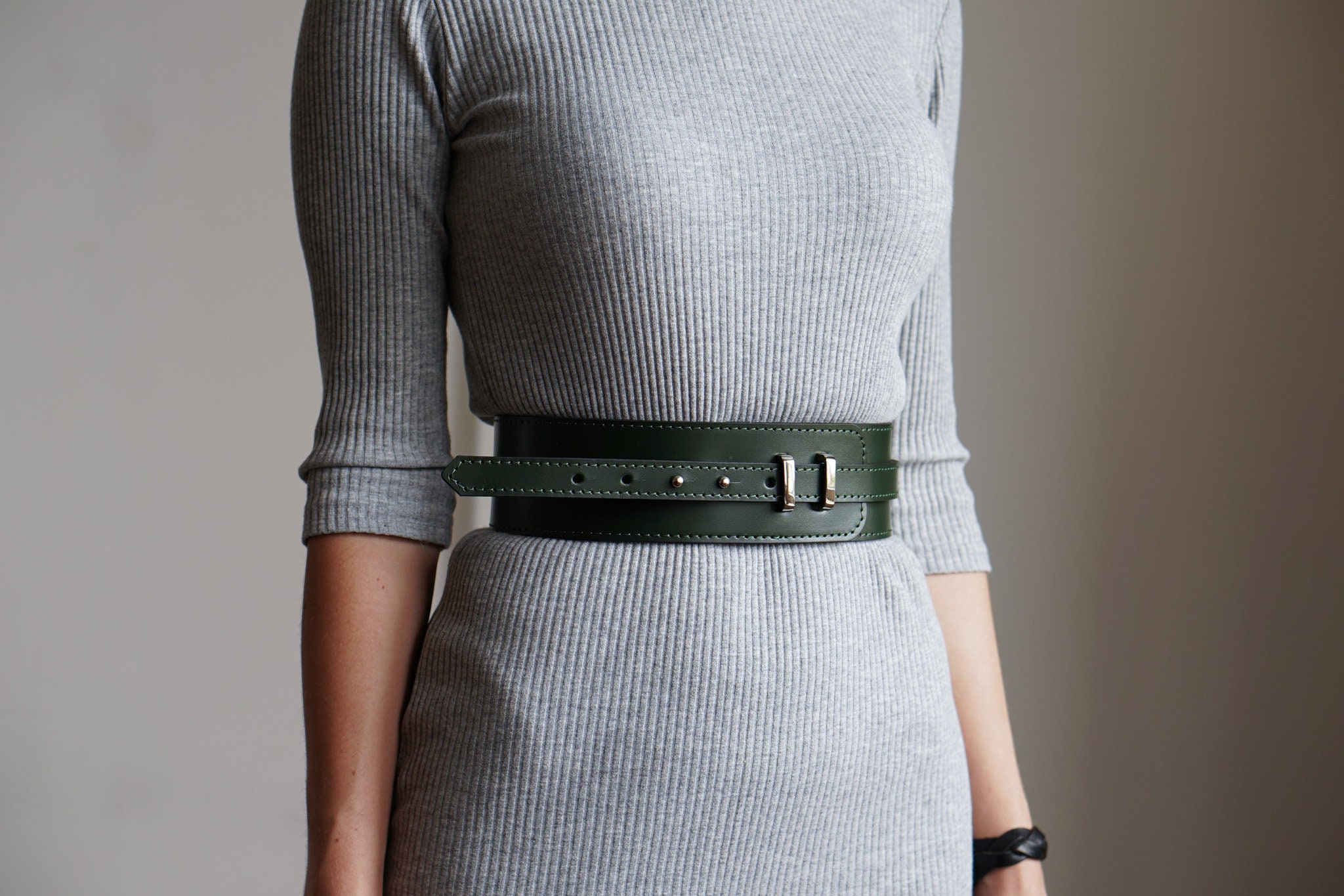 Leather Wide Waist Belt Under Bust Corset Belt Fashion Corset Belt