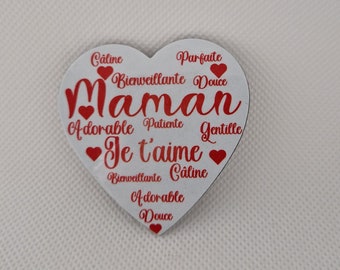 Magnet coeur personnalisable, aimanté soit avec photo, texte ou bien votre logo à poser sur le réfrigérateur