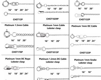 Platinum Rolo Chain - Etsy