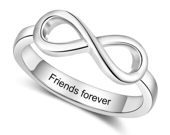 Infinity ring silver infinity jewelry gift for girlfriend anniversary gift womans infinity minimalist ring best friend ring gift for wife