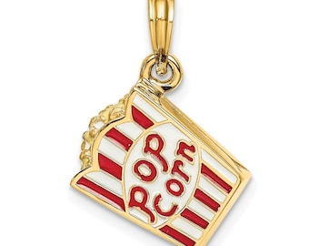 Movie Popcorn Box Charm Pendant Choker Necklace