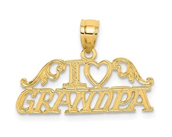 14K Yellow Gold #1 Grandpa Charm