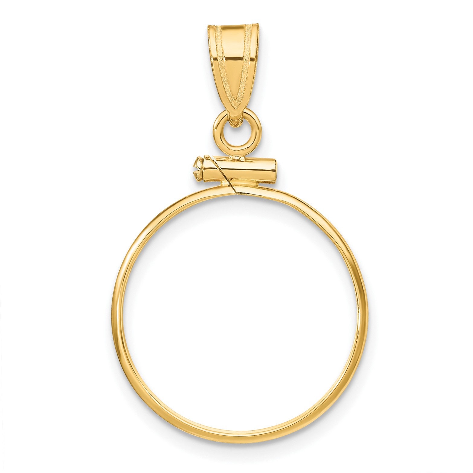 Gold Coin Bezel Mountings Screw Top for 