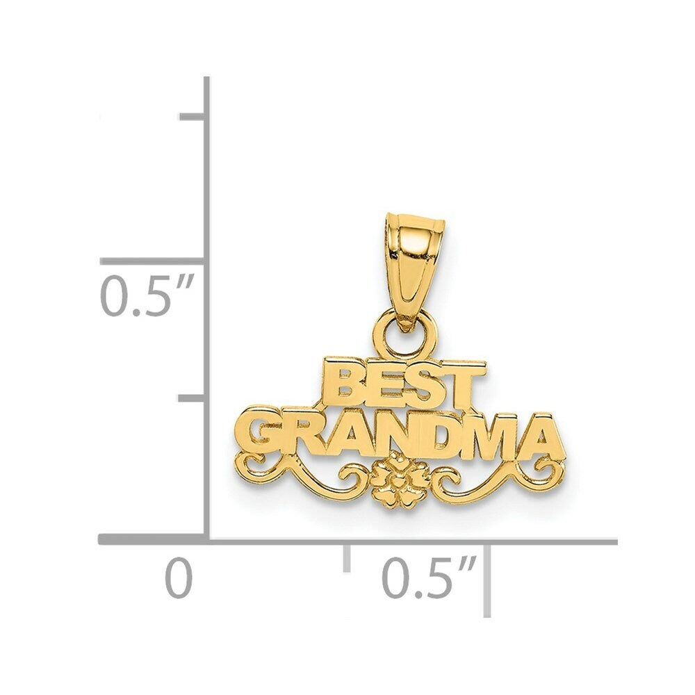 14K Yellow Gold Best Grandma Pendant Etsy Australia