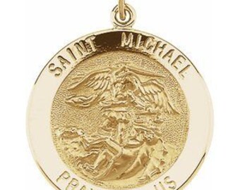St michael medallion gold deals