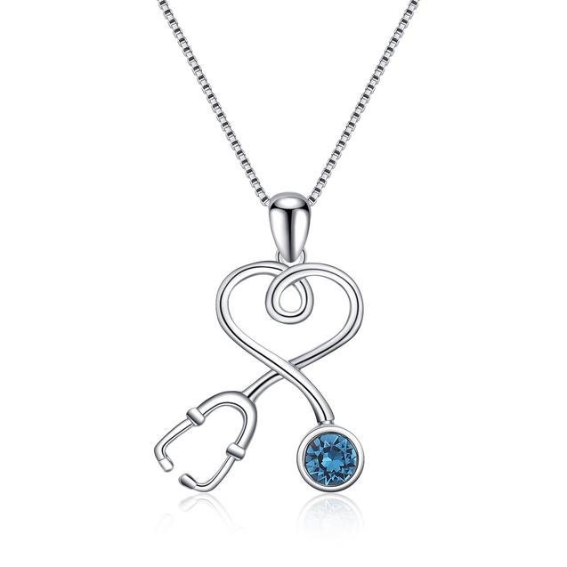 Stethoscope Necklace in Heart Shape and 