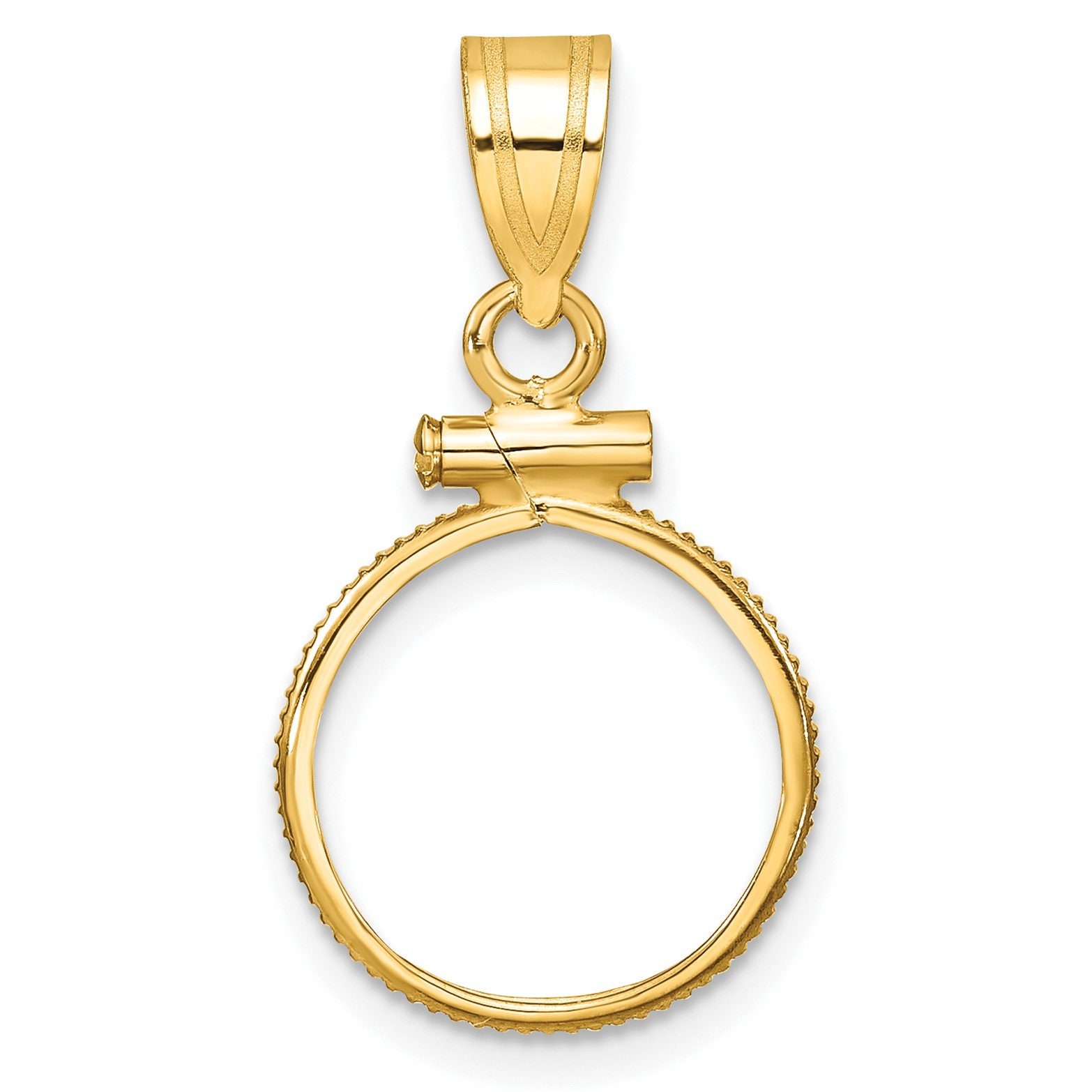 Gold coin bezel pendant sale