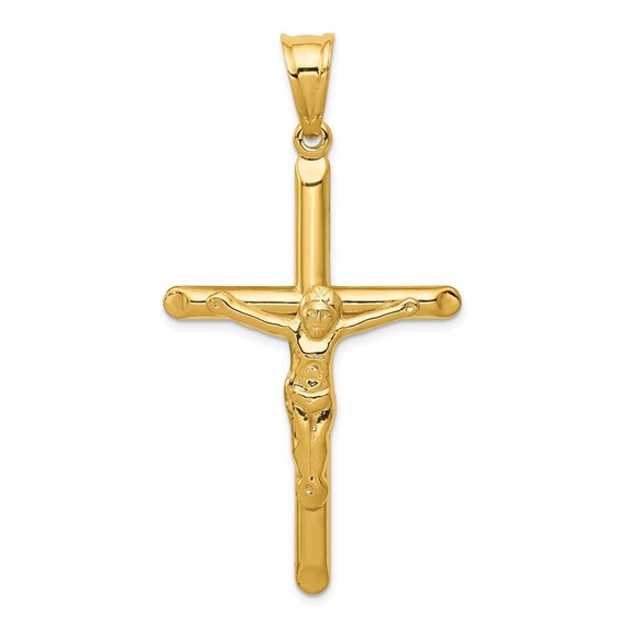 14K Yellow Gold Polished Hollow 