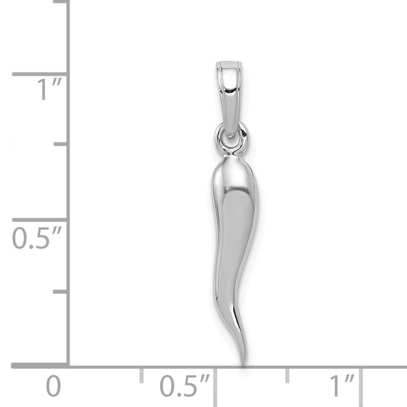 14k Rose Gold Medium Italian Horn Pendant