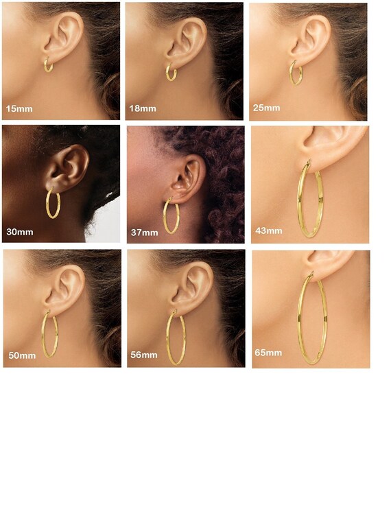 Half inch shop hoop earrings