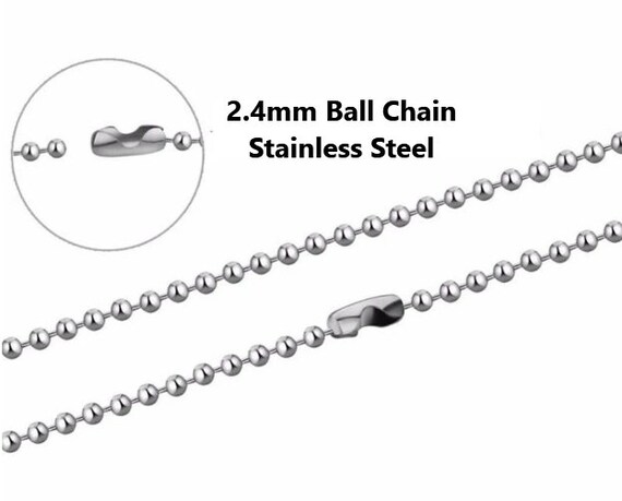 24 Stainless Steel Ball Chain