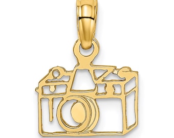 Details about Real 14kt Yellow Gold 3-D Polished Camera Charm Details about Real 14kt Yellow Gold 3-D Polished Camera Charm
