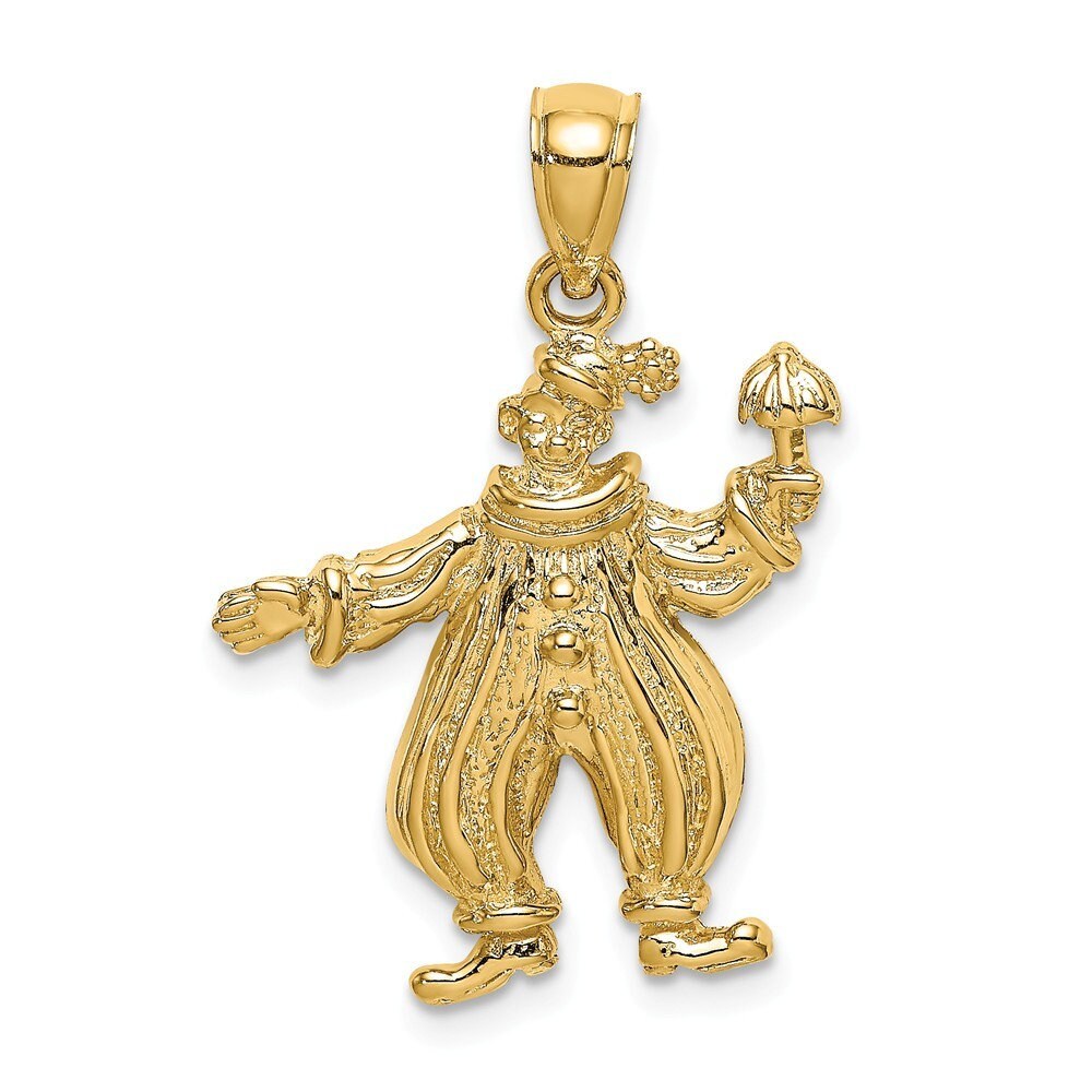 14K Yellow Gold Charm Pendant Themed Textured 20 mm 14K Yellow Gold Charm Pendant Themed Textured 20 mm