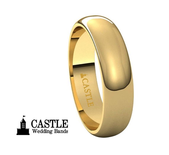Solid 10k Gold 5MM Comfort Fit Men & Women Wedding Band Ring 