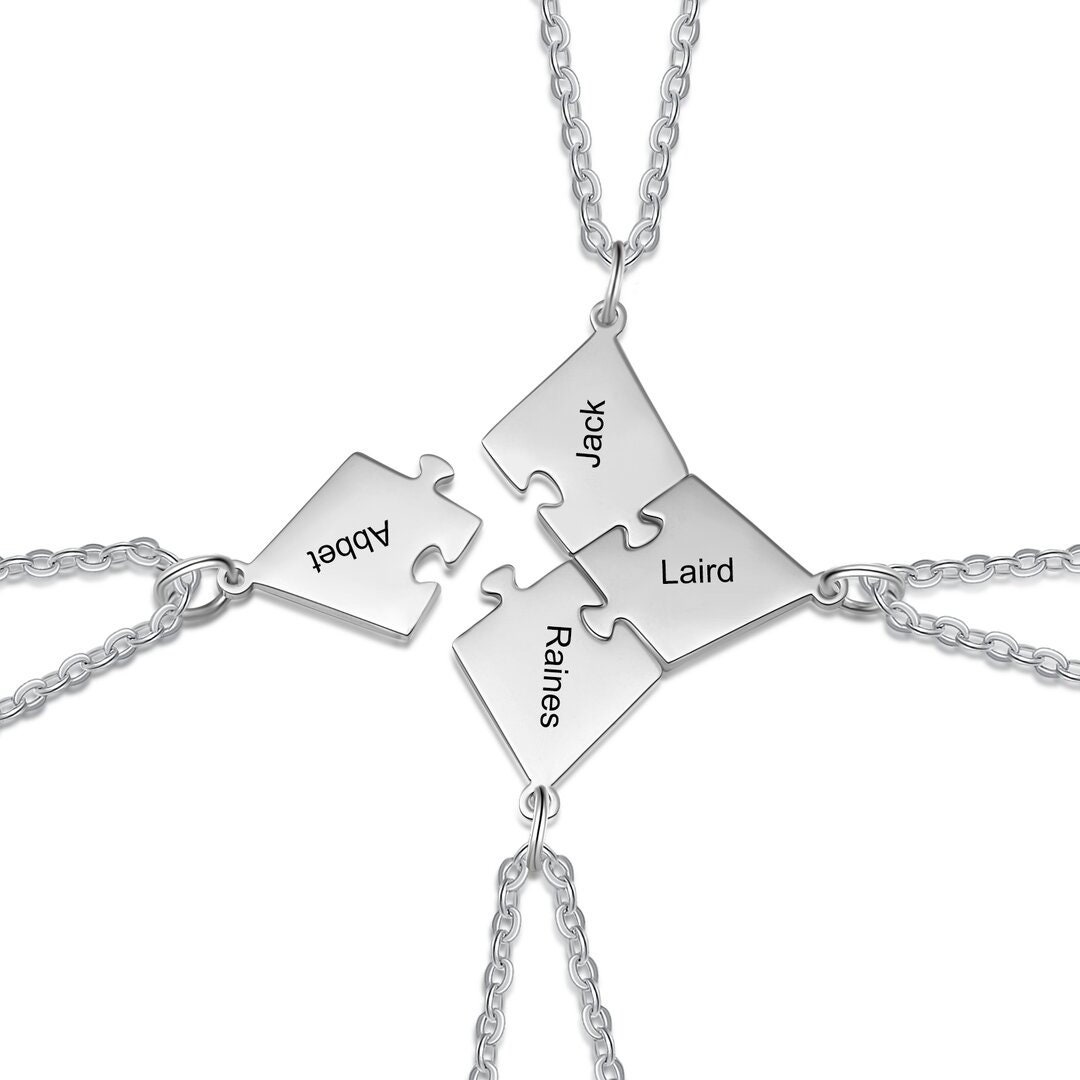 Friendship Puzzle Necklaces in 3 4 5 6 7 & 8 Piece | Etsy