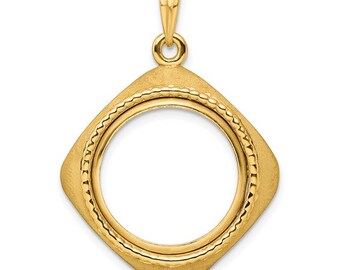 Gold Coin Pendant Bezel Mounting 