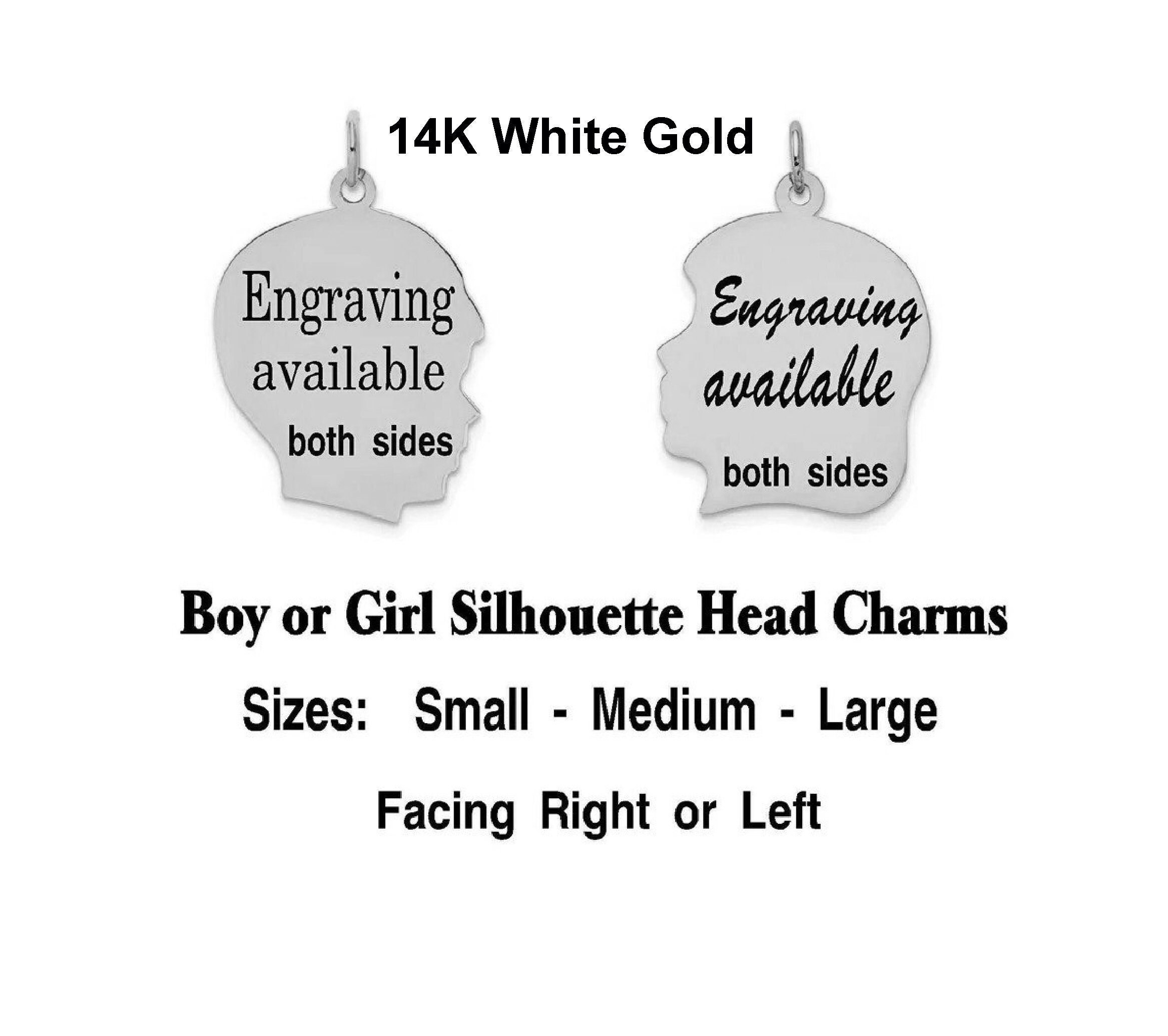 Engravable silhouette hotsell boy head charm