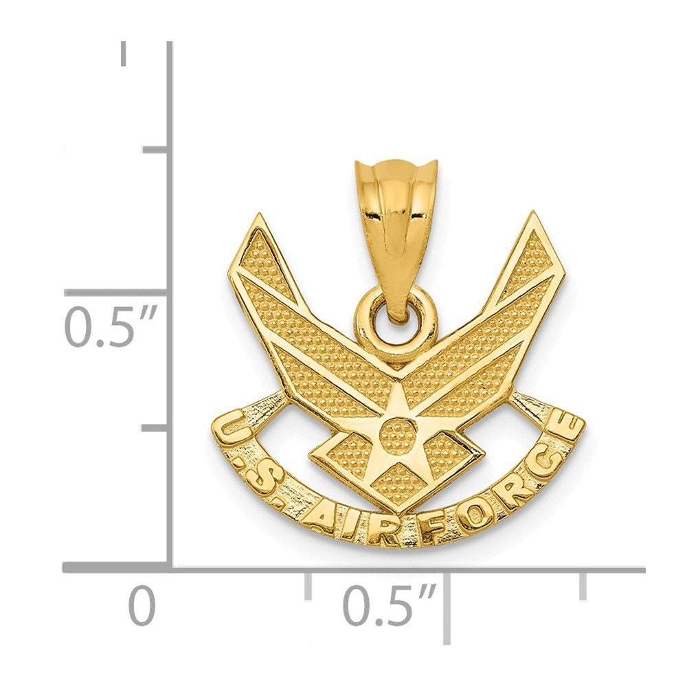 14K Yellow Gold U. S. Air Force Pendant | Etsy