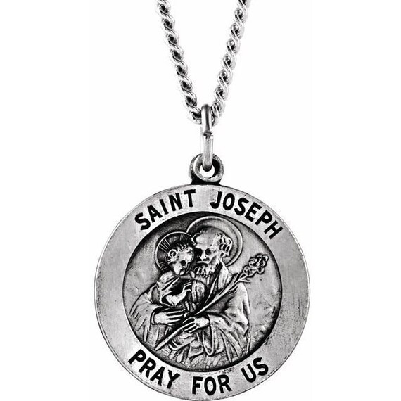 St Joseph Medal Pendant or Necklace 