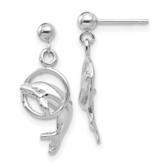 14K WHITE GOLD DOLPHIN EARRINGS – Jewelry and The Sea