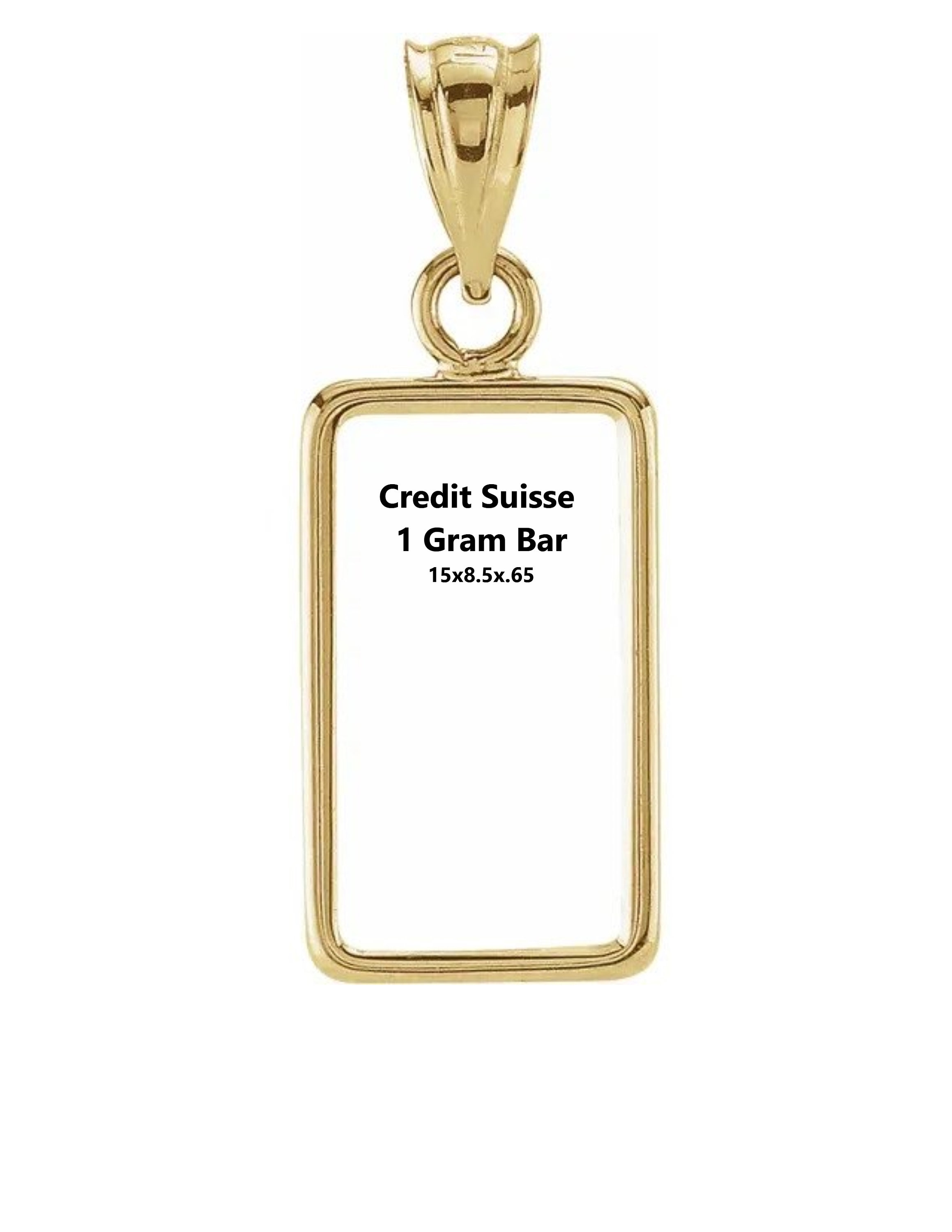 Gold Bar Pendant Frame Bezels for Credit Suisse 1 Gram 2.5 - Etsy