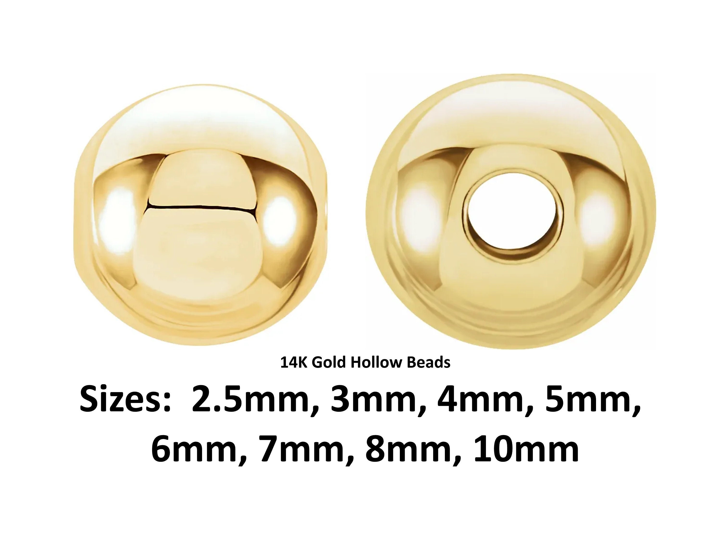2mm 2.5mm 3mm 4mm 6mm 7mm 10mm 14K Gold Filled Beads Round Spacers B39GF 