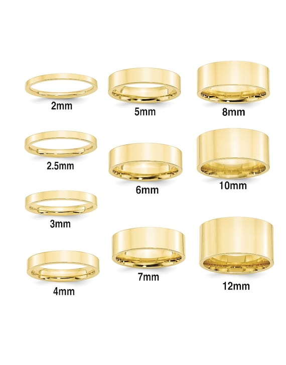 Flat comfort fit wedding band sale