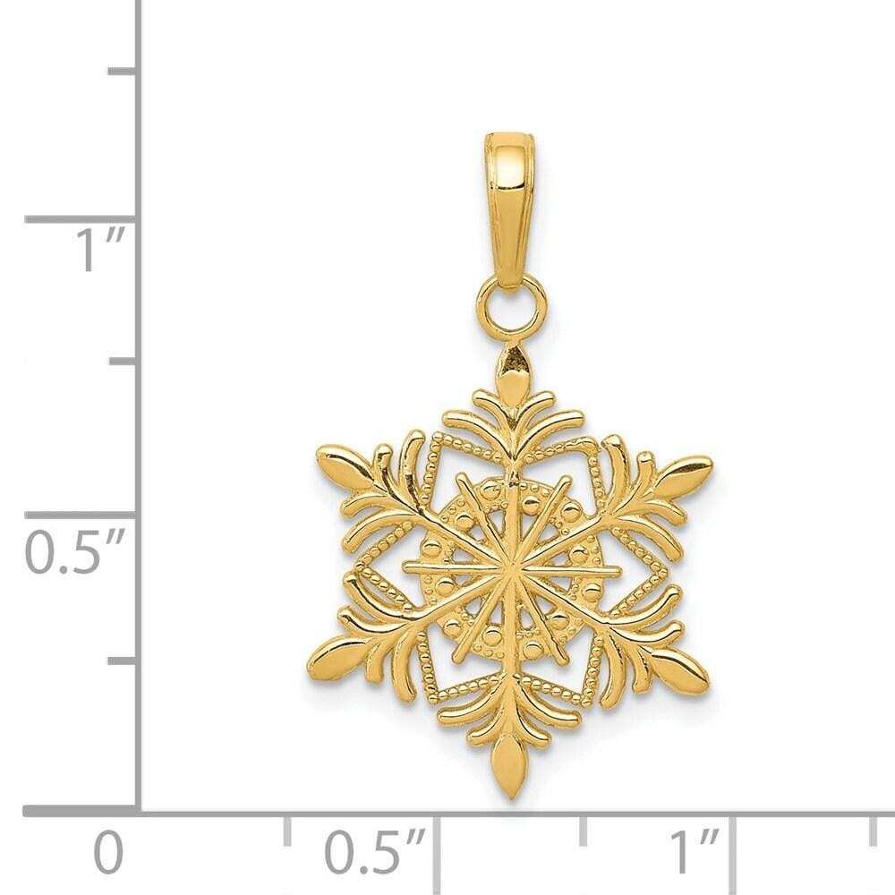 Snowflake pendant gold deals